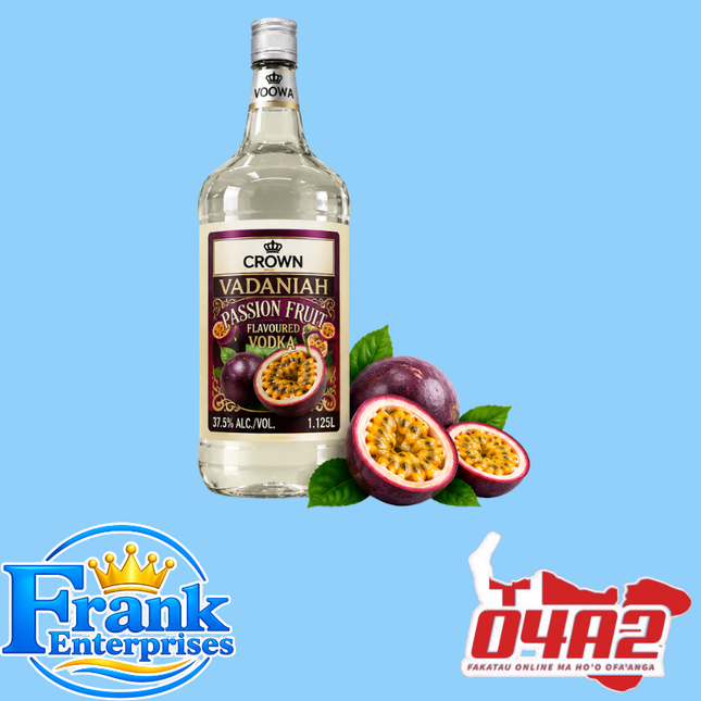 Vadaniah Passion Fruit (Glass) 1.125Ltr - “PICK UP FROM FRANK ENTERPRISE LTD, MA’UFANGA”