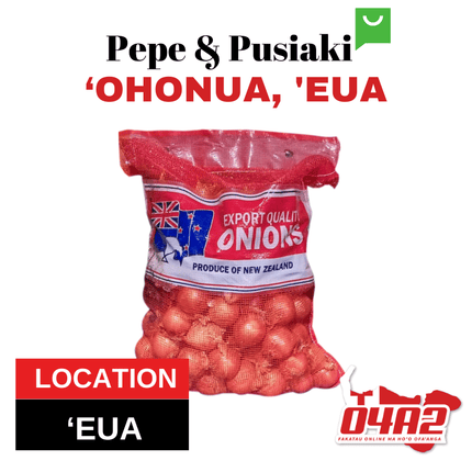 Tangai Onioni (Bag of Onion) 20kg - "PICK UP FROM PEPE & PUSIAKI, 'OHONUA, 'EUA"