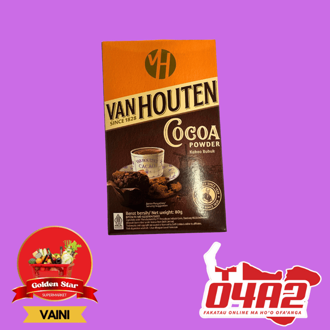 Van Houton Cocoa Powder 80g - "PICK UP FROM GOLDEN STAR, VAINI TONGATAPU"
