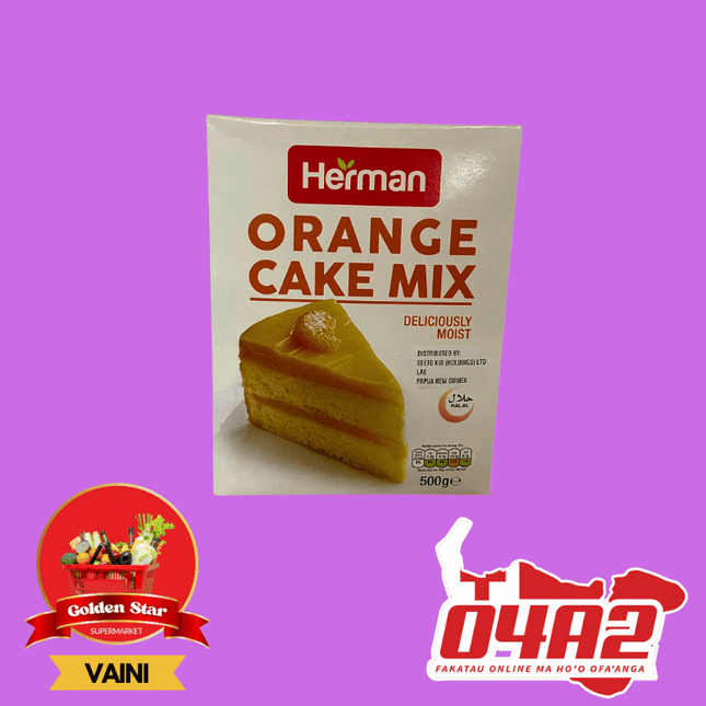 Herman Orange Cake Mix 500g - "PICK UP FROM GOLDEN STAR, VAINI TONGATAPU"