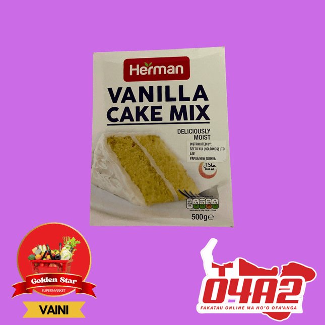 Herman Vanilla Cake Mix 500g - "PICK UP FROM GOLDEN STAR, VAINI TONGATAPU"