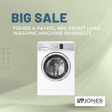 F&P 9kg Front Loader Washing Machine WH9060J3 - "PICK UP FROM EM JONES NUKU'ALOFA"