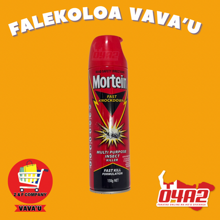 Mortein Spray 150g - "PICK UP FROM Z&F HANGA KI POUONO, NEIAFU VAVA'U"