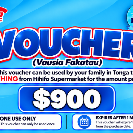 $900 Vausia Fakatau - “PICK UP FROM HIHIFO SUPERMARKET, FO’UI”