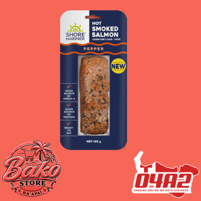 Smoked Salmon Pepper & Natural Flavours 125g - “PICK UP AT BAKO STORE IN PANGAI OR HIHIFO HA’APAI BRANCHES”