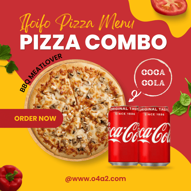 Meat Lover (Party Size) & 2 Coke Can Soda - "PICK UP FROM IFOIFO PIZZA AT NEIAFU I MUI HE CUSTOMS I UAFU"