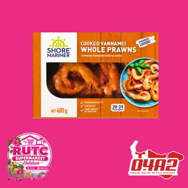 Cooked Vannaamei Whole Prawns 400g - “PICK UP FROM RUTC SUPERMARKET, HALALEVA”