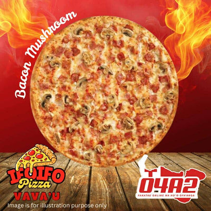 Bacon Mushroom - "PICK UP FROM IFOIFO PIZZA AT NEIAFU I MUI HE CUSTOMS I UAFU"