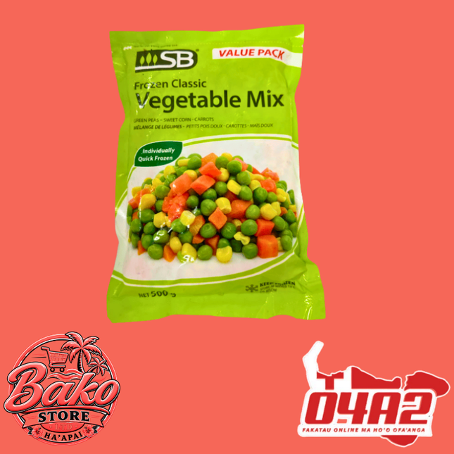 Vegetables Mix 500g - “PICK UP AT BAKO STORE IN PANGAI OR HIHIFO HA’APAI BRANCHES”