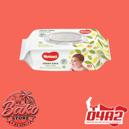 Huggies Clean Care Wipes - “PICK UP AT BAKO STORE IN PANGAI OR HIHIFO HA’APAI BRANCHES”