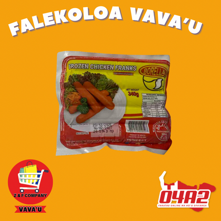 Frozen Chicken Franks - “PICK UP AT Z & F COMPANY VAVA’U”