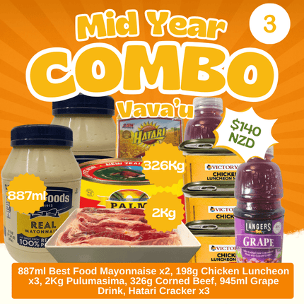 Vava’u Mid-Year Combo  #3 - "PICK UP FROM Z&F HANGA KI POUONO, NEIAFU VAVA'U"