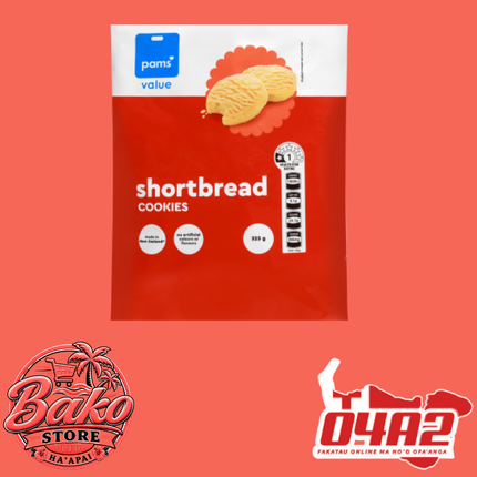Pams Shortbread 325g - “PICK UP AT BAKO STORE IN PANGAI OR HIHIFO HA’APAI BRANCHES”