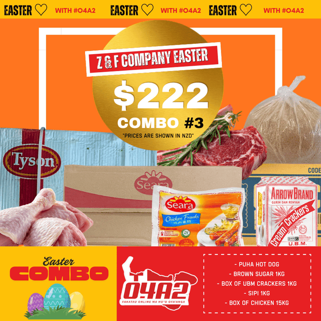 Vava’u Easter Combo #3 - "PICK UP FROM Z&F HANGA KI POUONO, NEIAFU VAVA'U"