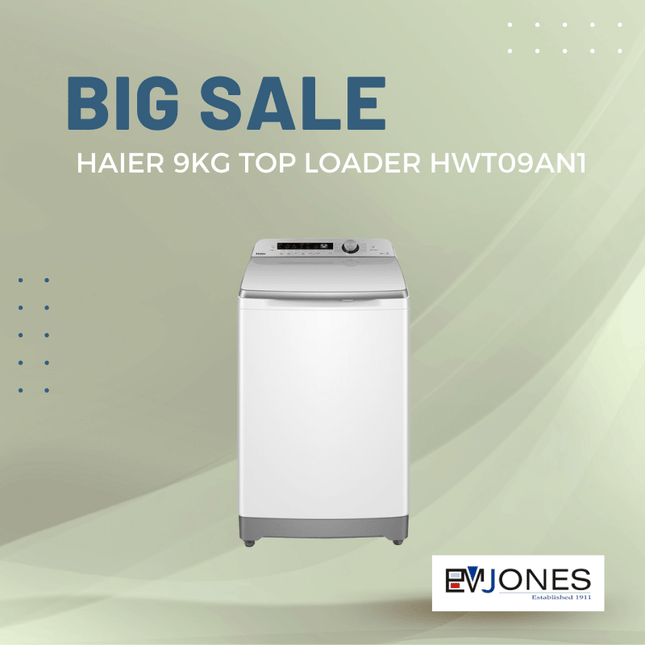 Haier 9kg Top Loader HWT09AN1 - "PICK UP FROM EM JONES NUKU'ALOFA"