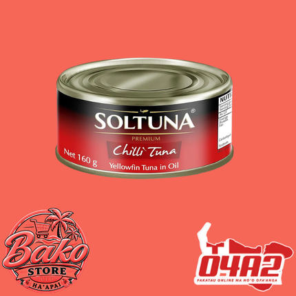 Soltuna Chilli Tuna 160g - “PICK UP AT BAKO STORE IN PANGAI OR HIHIFO HA’APAI BRANCHES”