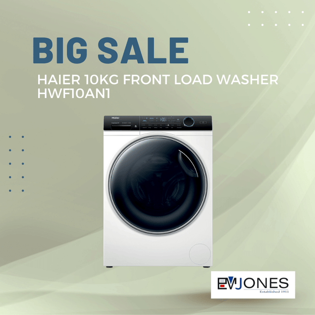 Haier 10kg Front Load Washer HWF10AN1 - "PICK UP FROM EM JONES NUKU'ALOFA"