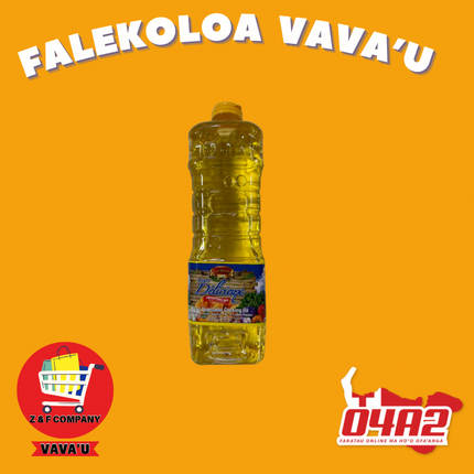 Pure Vegetable Cooking Oil 1L - "PICK UP FROM Z&F HANGA KI POUONO, NEIAFU VAVA'U"
