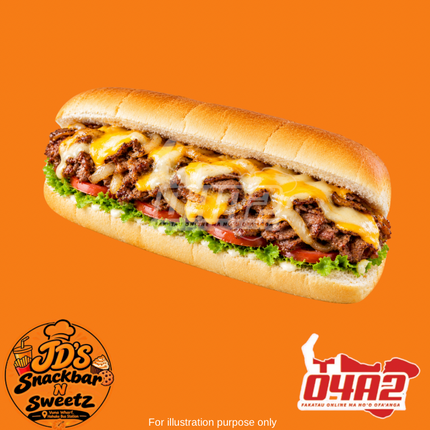 Beef Cheese Sub - “PICK UP FROM JD’s SNACKBAR N SWEETZ, VUNA WHARF HAHAKE BUS STATION”