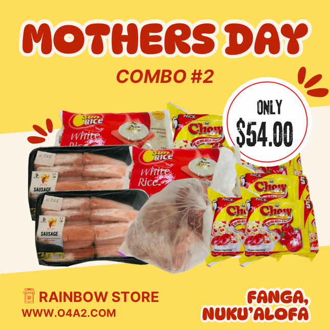 (X2 Sosisi Tonga) (X2 Sun White Rice 1Kg) (Muipipi 2Kg) (X5 Chow Noodles) - "PICK UP FROM RAINBOW TOP MARKET IN FANGA"