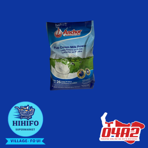 Anchor Milk Powder 800g (Hu’akau efuefu Anchor)- PICK UP FROM HIHIFO SUPERMARKET, FO'UI"