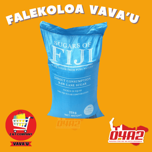 Sugar or Fiji 25Kg - "PICK UP FROM Z&F HANGA KI POUONO, NEIAFU VAVA'U"