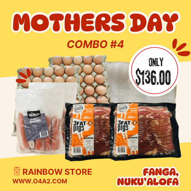 (X2 Hellers Family Franks Sausage) (X2 Bag of Chips 2Kg) (X2 3Fat Bacon) (X2 Tray of Eggs) - "PICK UP FROM RAINBOW TOP MARKET IN FANGA"
