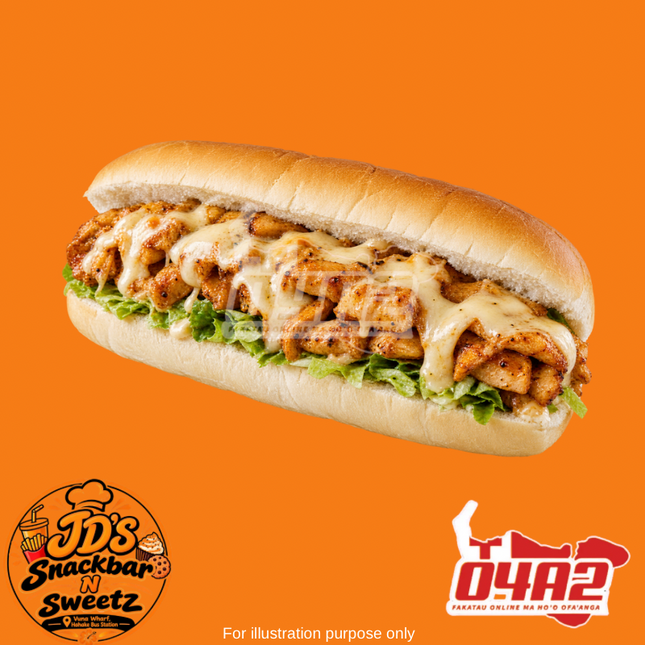 Chicken Cheese Sub - “PICK UP FROM JD’s SNACKBAR N SWEETZ, VUNA WHARF HAHAKE BUS STATION”