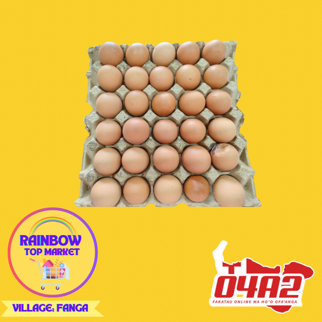 Tray of Eggs (Laulau Fuaimoa Local) - "PICK UP FROM RAINBOW TOP MARKET IN FANGA"