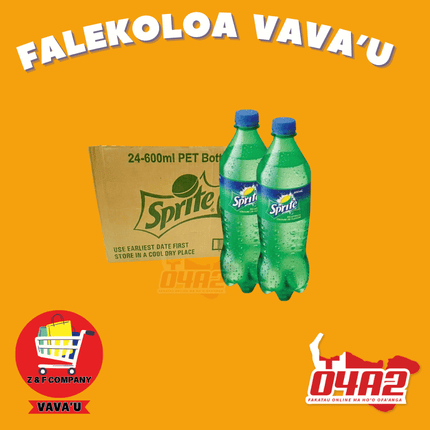 Sprite 24-600ML - "PICK UP FROM Z&F HANGA KI POUONO, NEIAFU VAVA'U"