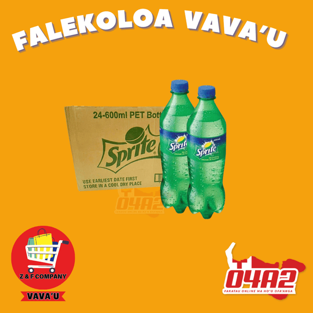 Sprite 24-600ML - "PICK UP FROM Z&F HANGA KI POUONO, NEIAFU VAVA'U"