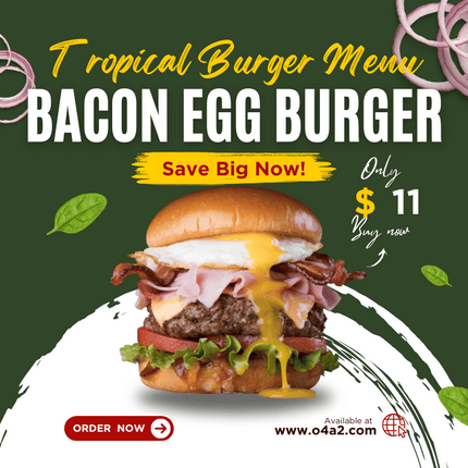 Bacon Egg Burger - “PICK UP FROM TROPICAL TASTE AT PAHU, NUKU’ALOFA, TONGA"