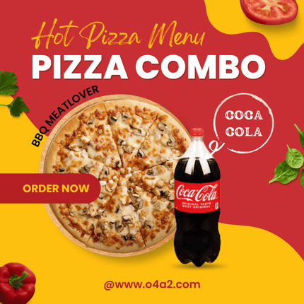 BBQ Meat Lover (King Size) & Bottle Coke Drink 2L - "PICK UP FROM HOT PIZZA AT TAUFA'AHAU VILLAGE"