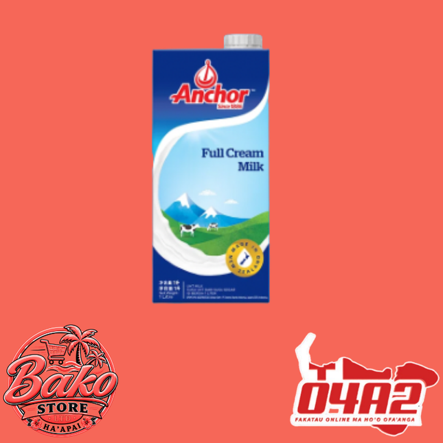 Anchor Milk 1Ltrs - “PICK UP AT BAKO STORE IN PANGAI OR HIHIFO HA’APAI BRANCHES”