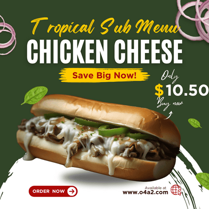 Chicken Cheese Sub - “PICK UP FROM TROPICAL TASTE AT PAHU, NUKU’ALOFA, TONGA"