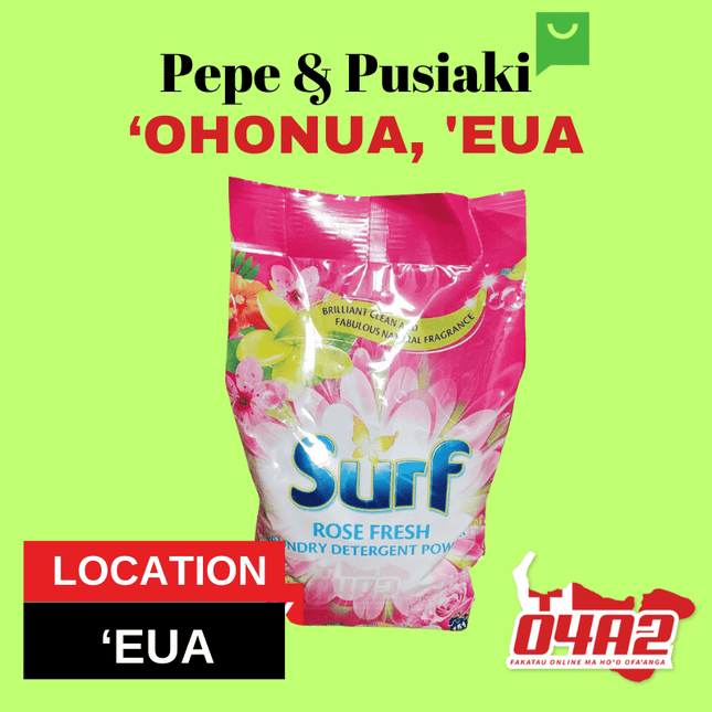 Surf Laundry Powder 1Kg - "PICK UP FROM PEPE & PUSIAKI, 'OHONUA, 'EUA"