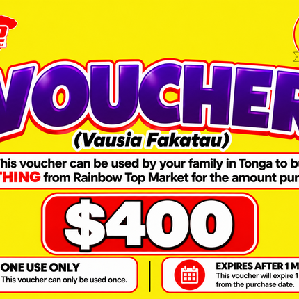 $400 Vausia Fakatau - “PICK UP FROM RAINBOW TOP MARKET, FANGA”