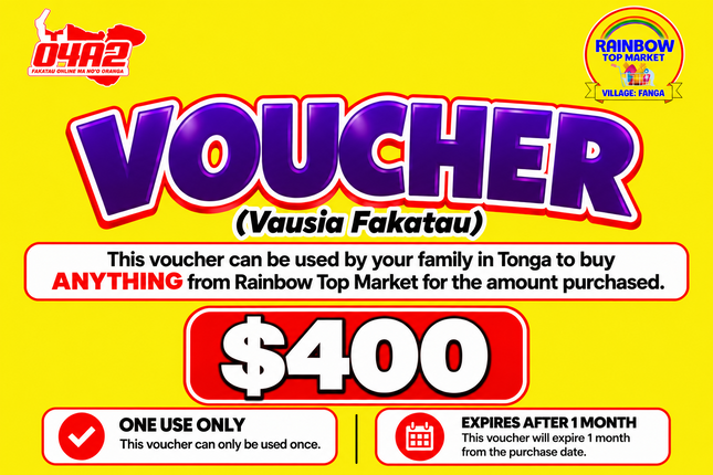 $400 Vausia Fakatau - “PICK UP FROM RAINBOW TOP MARKET, FANGA”