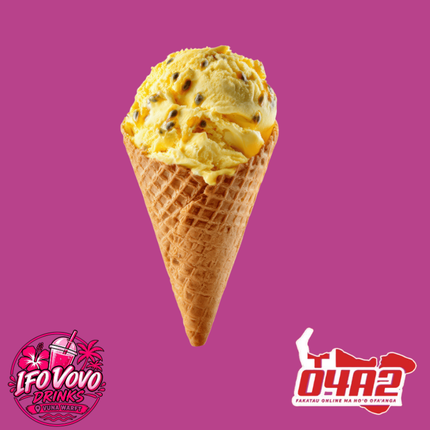 Waffle Passion Fruit Ice Cream - “PICK UP FROM IFO VOVO DRINKS, VUNA WRAFT”
