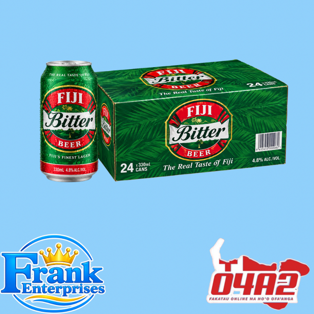 Fiji Bitter  Beer Box - “PICK UP FROM FRANK ENTERPRISE LTD, MA’UFANGA”