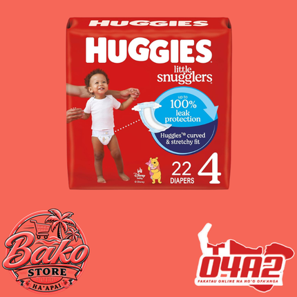 Huggies Size 4 - “PICK UP AT BAKO STORE IN PANGAI OR HIHIFO HA’APAI BRANCHES”