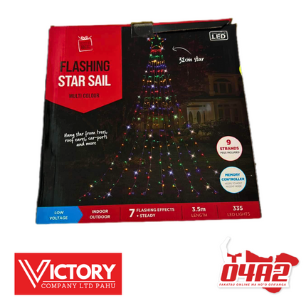 Flashing Star Sail  - "PICK UP FROM VICTORY SUPERMARKET & WHOLESALE, PAHU"