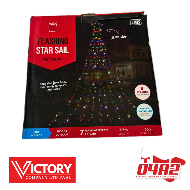 Flashing Star Sail  - "PICK UP FROM VICTORY SUPERMARKET & WHOLESALE, PAHU"