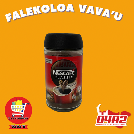 Nescafé Classic Coffee 200g - "PICK UP FROM Z&F HANGA KI POUONO, NEIAFU VAVA'U"