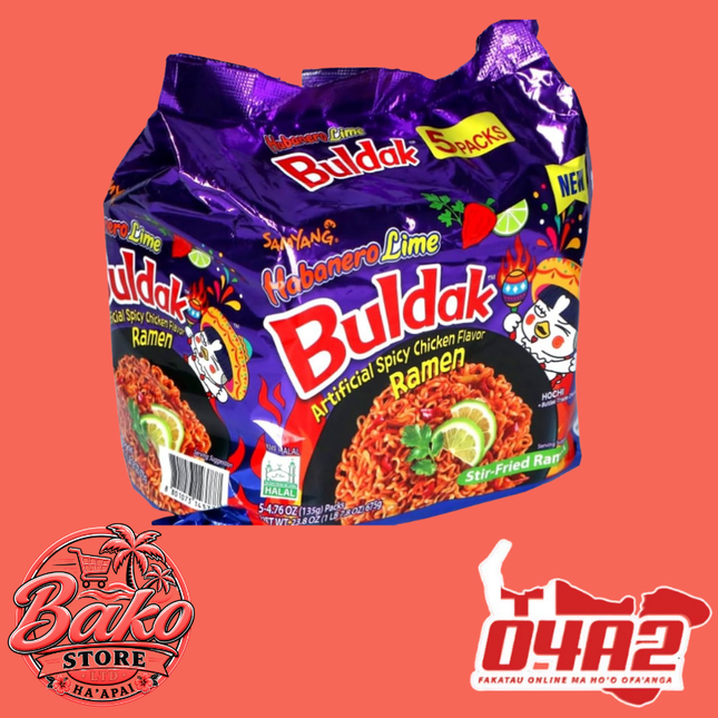 Pack of Buldak Spicy Noodles Purple 135g - “PICK UP AT BAKO STORE IN PANGAI OR HIHIFO HA’APAI BRANCHES”