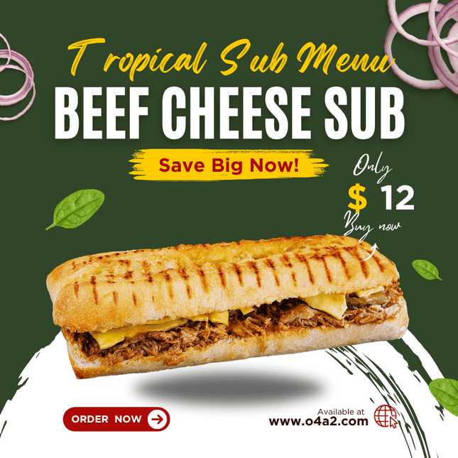 Beef Cheese Sub - “PICK UP FROM TROPICAL TASTE AT PAHU, NUKU’ALOFA, TONGA"