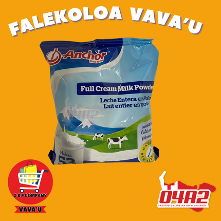 Anchor Full Cream Milk Powder 800g - "PICK UP FROM Z&F HANGA KI POUONO, NEIAFU VAVA'U"