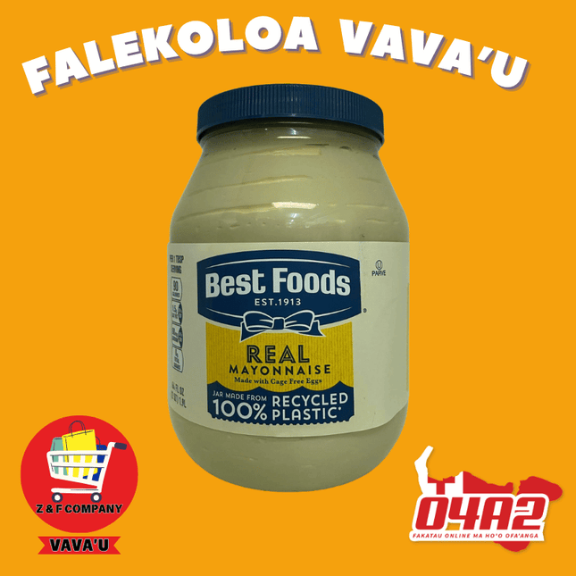 Best Food Real Mayonnaise 1.9L   - "PICK UP FROM Z&F HANGA KI POUONO, NEIAFU VAVA'U"