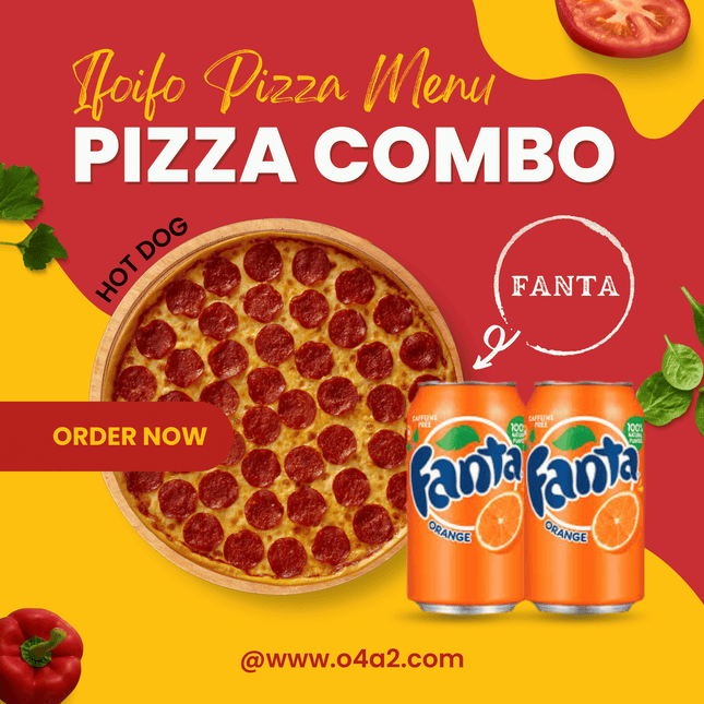 Hot Dog (Party Size) & 2 Orange Fanta Can Soda - "PICK UP FROM IFOIFO PIZZA AT NEIAFU I MUI HE CUSTOMS I UAFU"