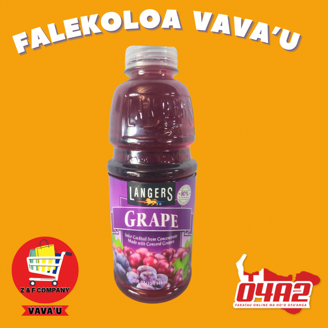 Grape 946ml - "PICK UP FROM Z&F HANGA KI POUONO, NEIAFU VAVA'U"